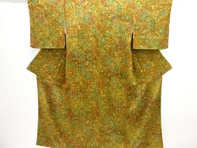 JAPANESE KIMONO / KOMON / CHIRIMEN / CHINESE FLOWER